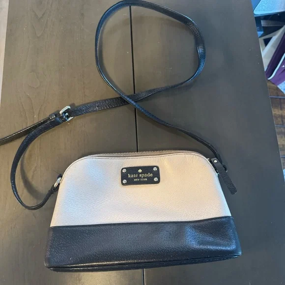Kate Spade Black and Cream Crossbody Bag - Picture 1 of 8